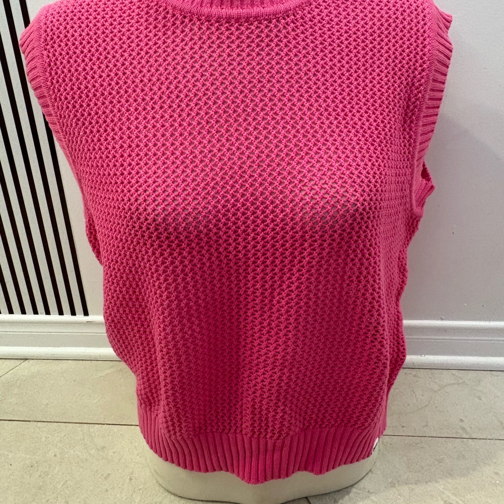 Dkny Vibrant Pink Knit Top